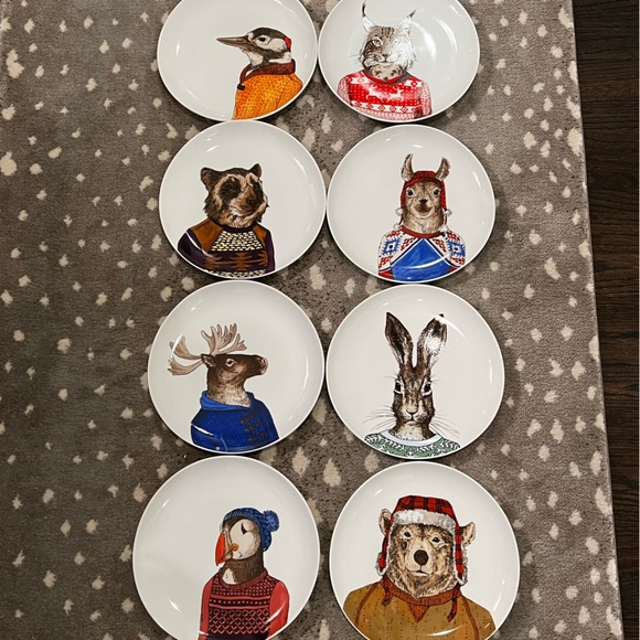 West Elm Dining West Elm Dapper Animal Plates Set Of 8 Poshmark